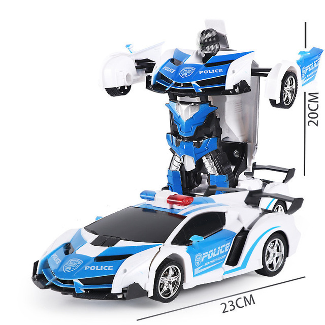 电动遥控车1：18一键遥控变形车机器人仿真模型车儿童玩具礼品